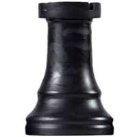 Chess rook black